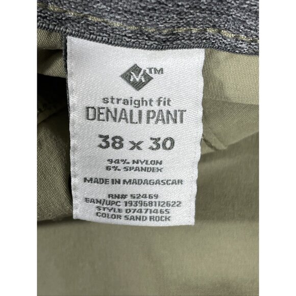 Members Mark Denali Straight Pants Mens Size 38x30 Beige Performance Stretch - Picture 8 of 11